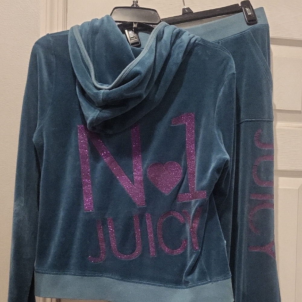 Juicy Couture Teal and Purple Velour Set